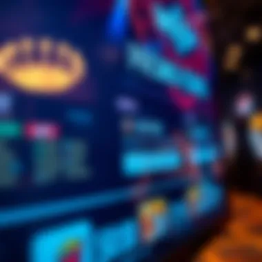 Promotional codes displayed on a digital screen