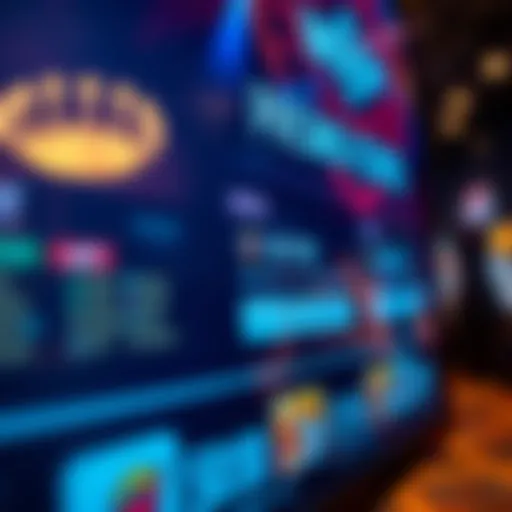 Promotional codes displayed on a digital screen