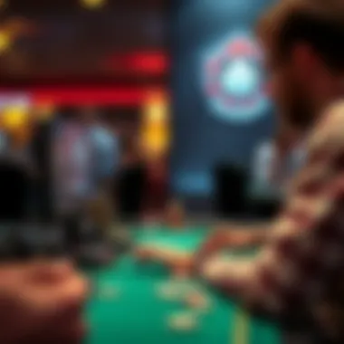 Player engaging with an online poker platform