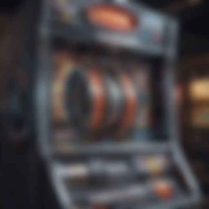 Futuristic concept art of advanced slot machine technology