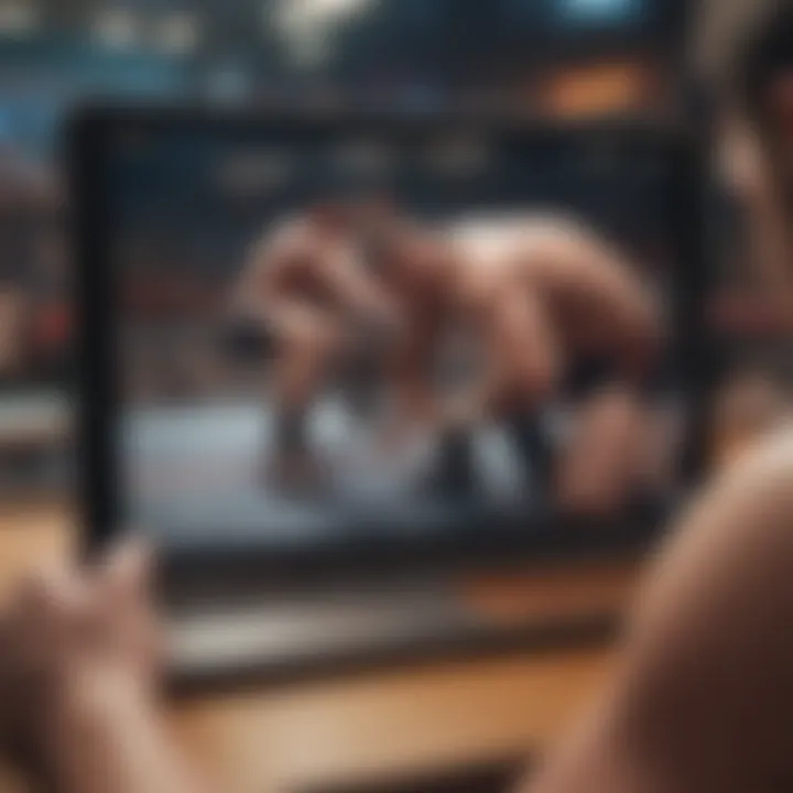 Analyzing wrestling odds on a digital device