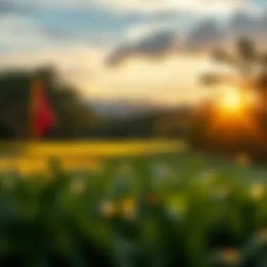 A scenic view of the golf course during The Masters