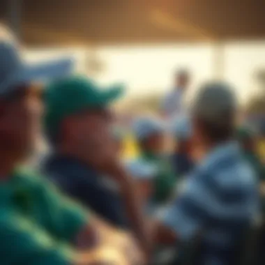 Spectators enjoying The Masters Golf Tournament