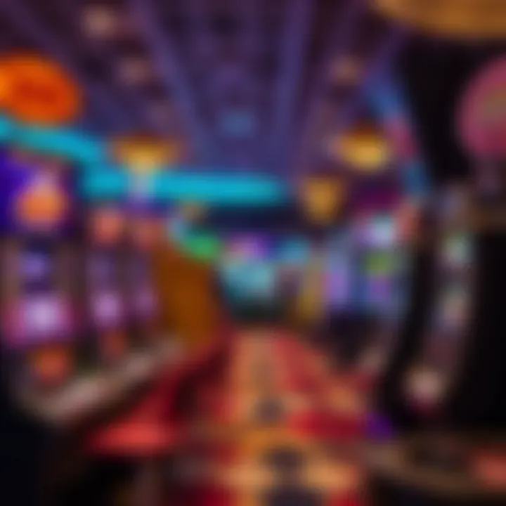 Casino gaming floor featuring a variety of slot machines and gaming tables