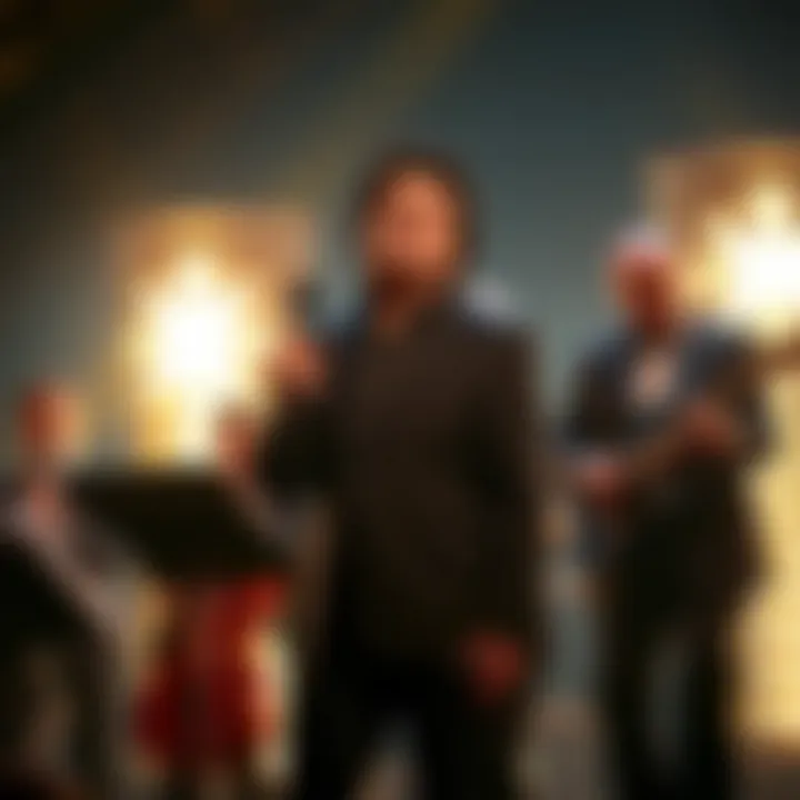 Dynamic Musical Accompaniment Musicians accompanying Donny Osmond on stage