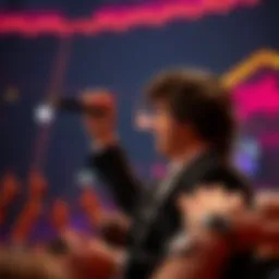 Donny Osmond captivating the audience with his performance