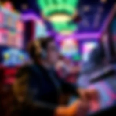 A gambler enjoying a unique betting experience.