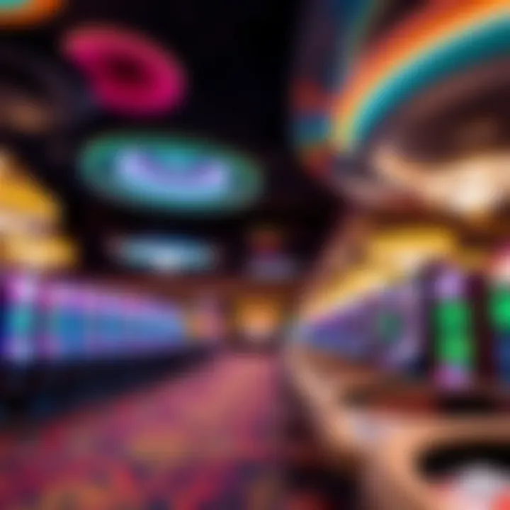 Interior design showcasing the excitement of gambling.