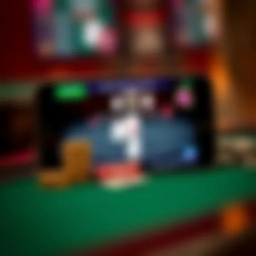 A mobile device displaying a blackjack game interface