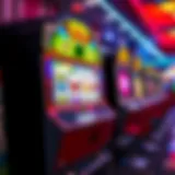 Penny slot machine with bright colorful graphics