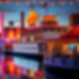 Vibrant night view of Laughlin Riverboat Casino