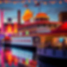 Vibrant night view of Laughlin Riverboat Casino