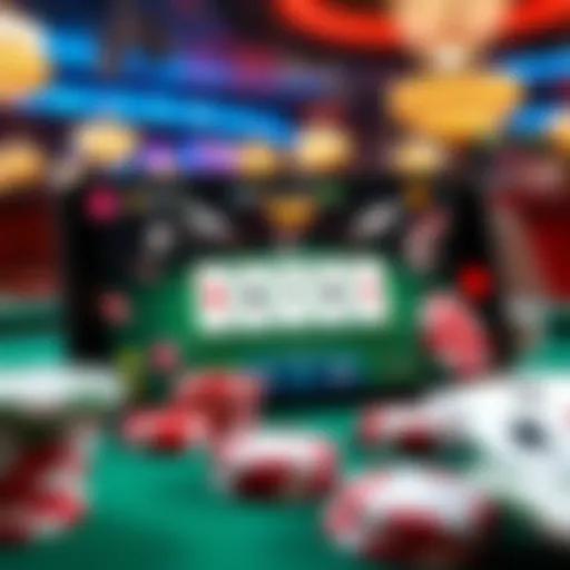 A dynamic interface of a poker application showcasing gameplay.