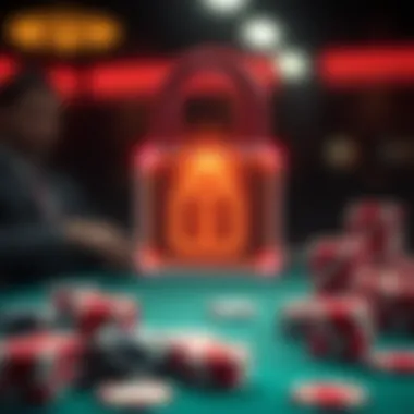 A secure digital lock symbolizing safety in online poker.