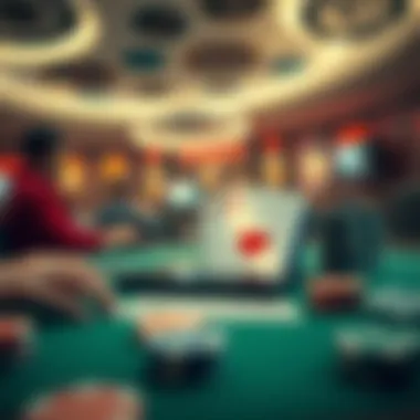 A futuristic representation of technology in poker applications.