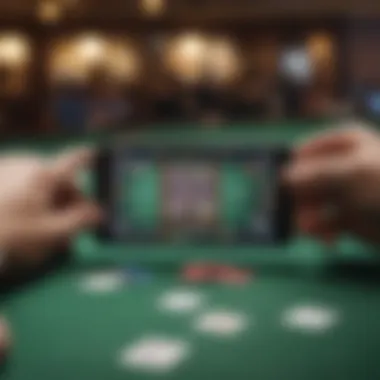 Illustration of mobile accessibility for poker apps