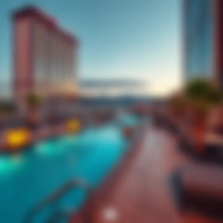 Outdoor pool area with scenic views and relaxing atmosphere at Rio Hotel