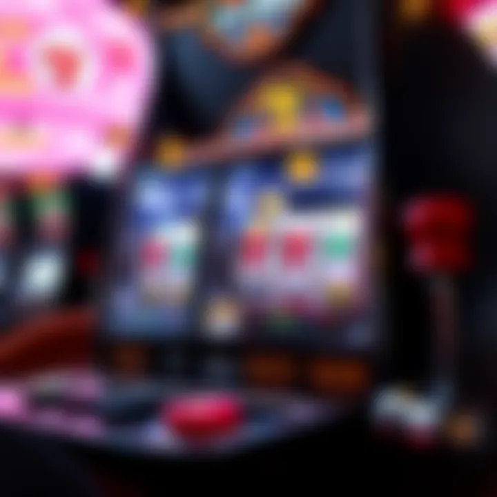 Visual representation of slot machine mechanics