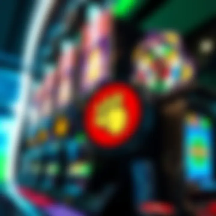 Responsible gaming symbol with chips and a slot machine