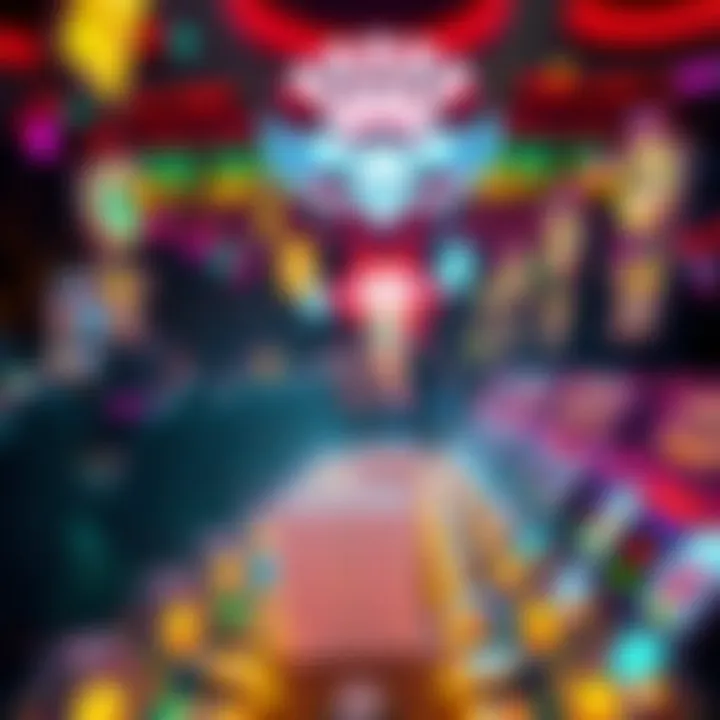 Psychological Effects of Gaming An artistic representation of the psychological effects of gaming, visualizing excitement and anticipation.