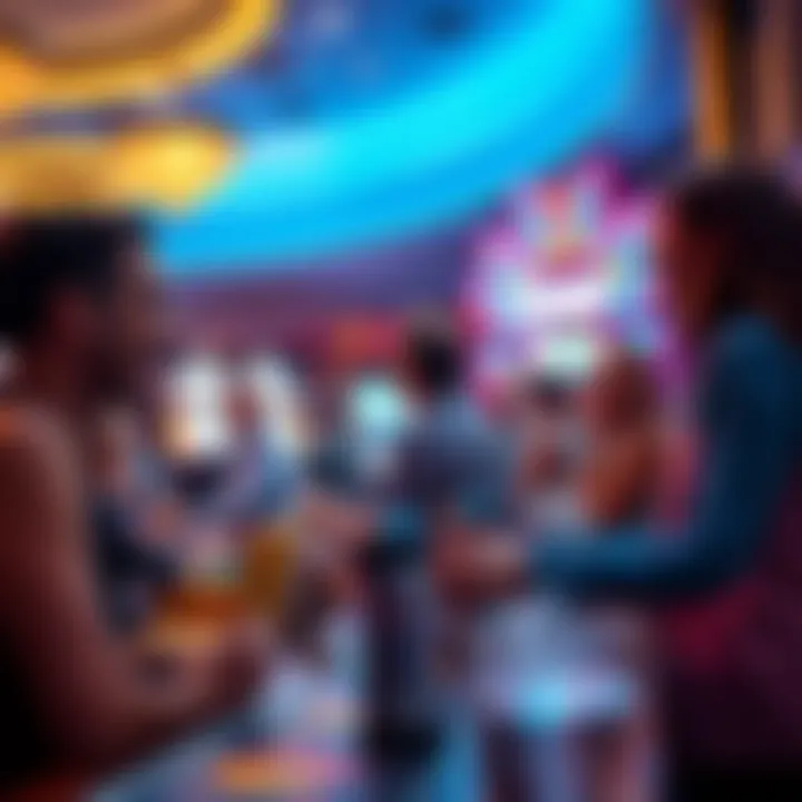 Entertainment at the Casino Visiting guests enjoying various entertainment options within the casino