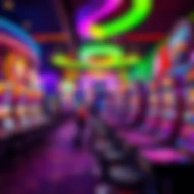 Vibrant Gaming Experience Interior gaming area filled with vibrant colors and engaging activities