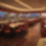 Elegant dining setup at Sunset Casino buffet