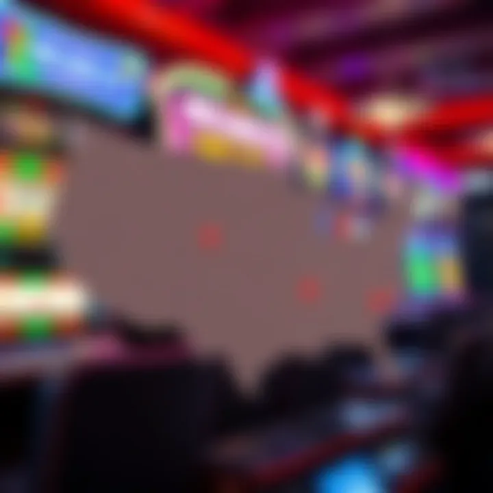 Map of Megabucks locations in the USA