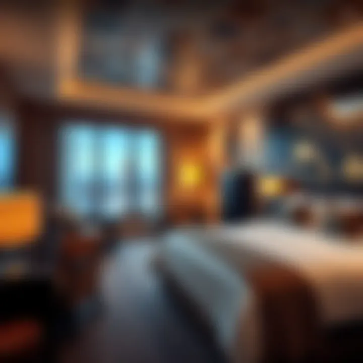 Luxurious guest room at MGM Northfield Hotel