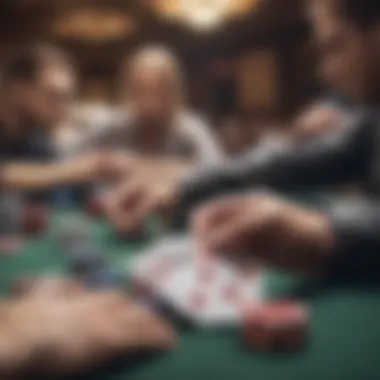 Exciting gameplay at a poker tournament