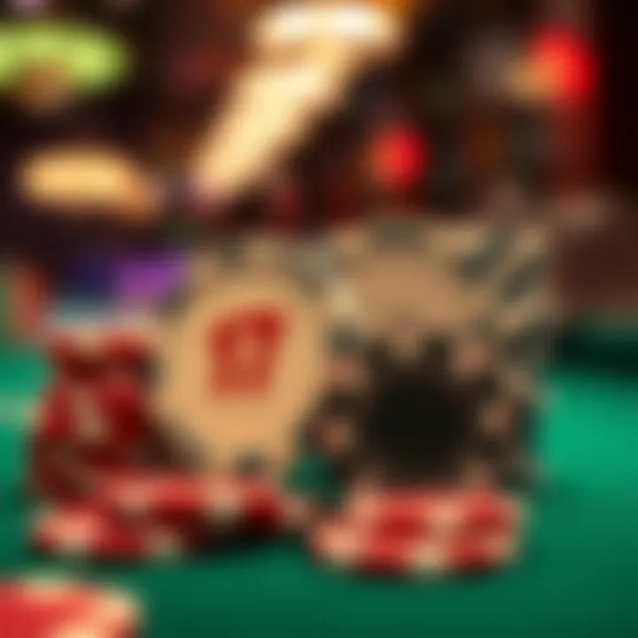 Visual representation of chip denominations used in the game