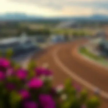 Overview of Remington Park Racetrack A detailed view of the racetrack and its surroundings