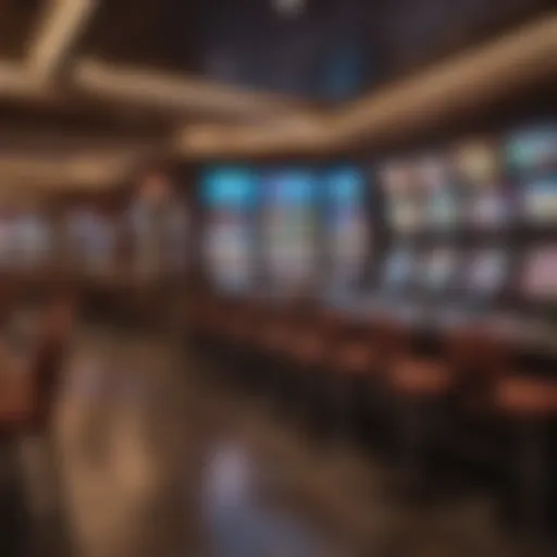 Interior view of Tulalip Casino Sportsbook showcasing betting terminals