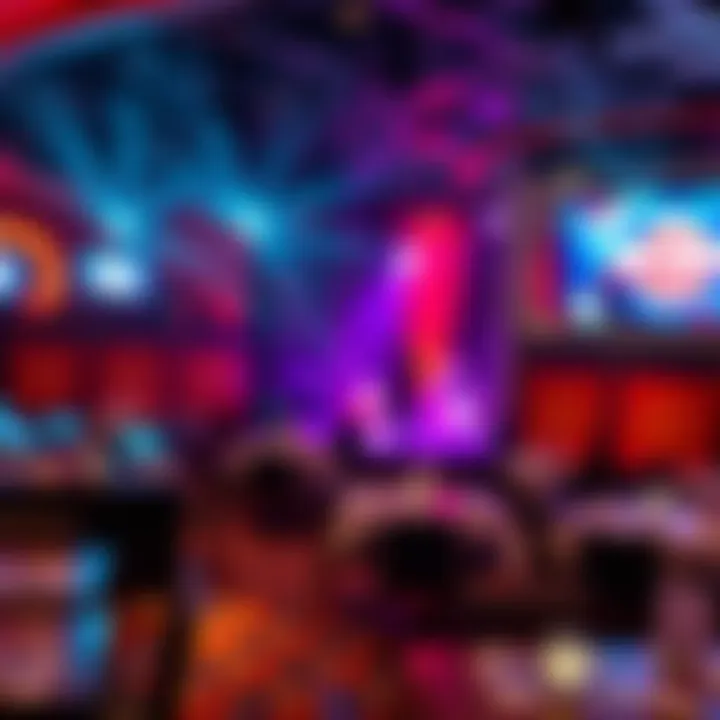 Vibrant entertainment venue with live performance