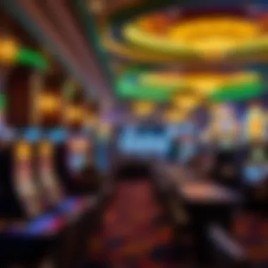 Casino floor with diverse gaming tables