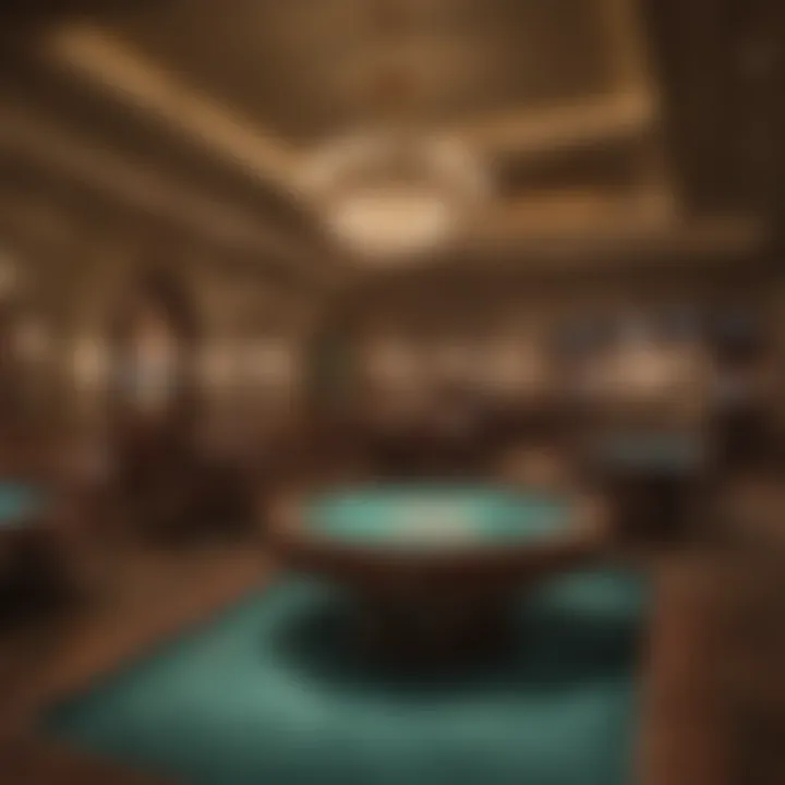 Elegant interior of Turtle Creek Casino showcasing gaming tables