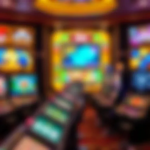An intricate display of online casino game interfaces showcasing various games