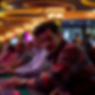 Customer enjoying a gaming session with focused expression