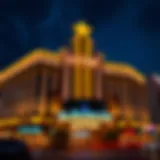 Exterior view of Vegas Star Casino at night