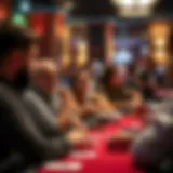 Community gathering at a poker tournament