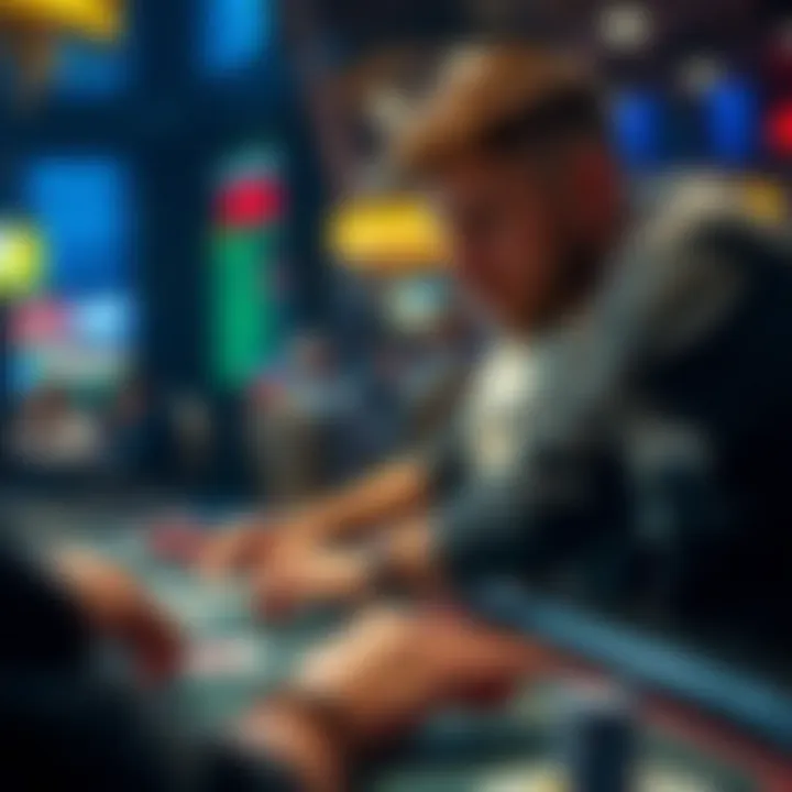 Intense Gameplay Experience Player focusing during a poker game